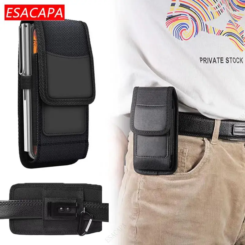 Oxford Cloth Waist Pouch Phone Bag For Vivo X70 X60 X50 Pro Plus V21E V19 S10 S9 Flip Belt Clip Holster Case For Vivo Iqoo 8 Pro