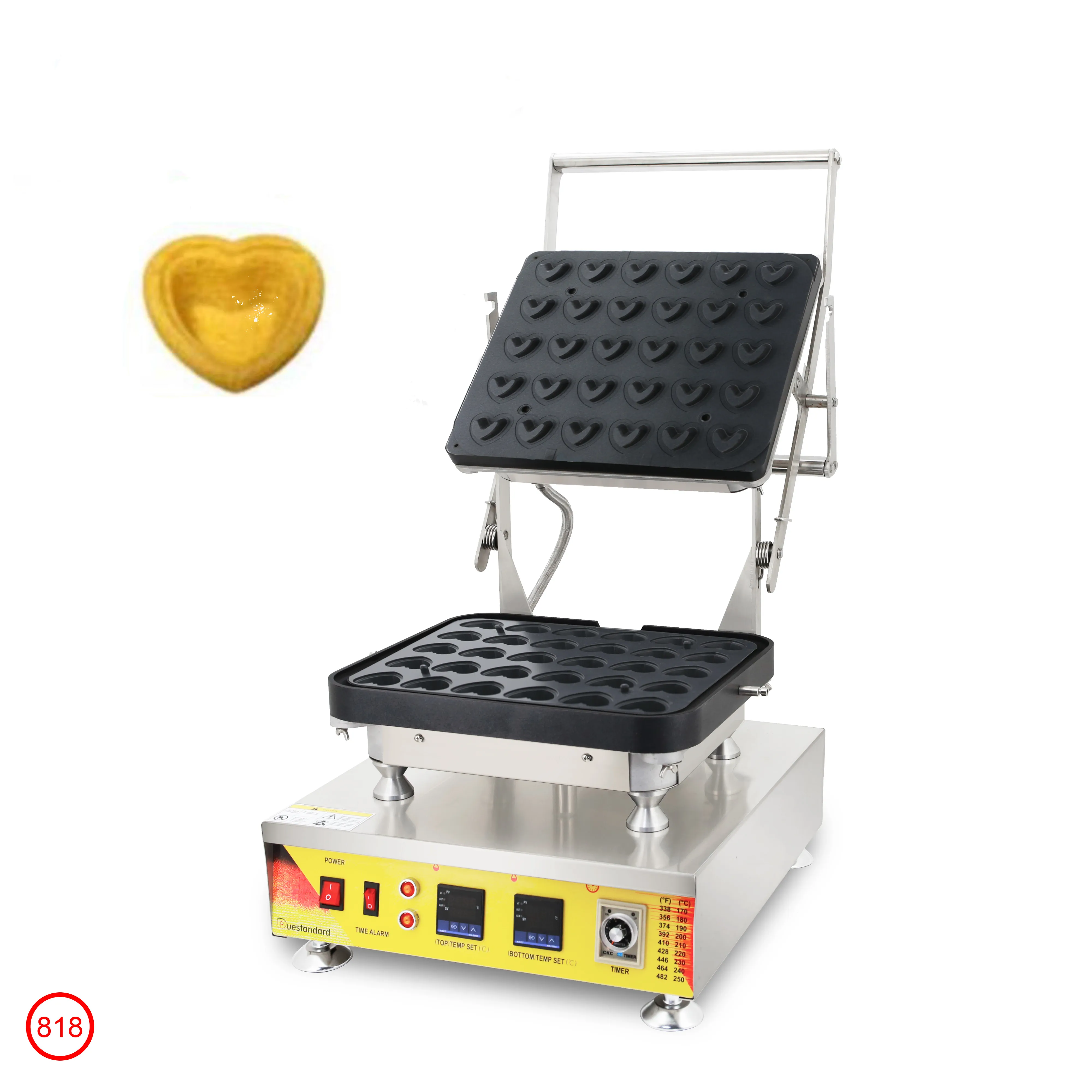 New Design Heart Shape Egg Tart Maker Digital Tartlet Machine Tart Shell Press Machine Waffle Cone Cup Maker Catering Equipment