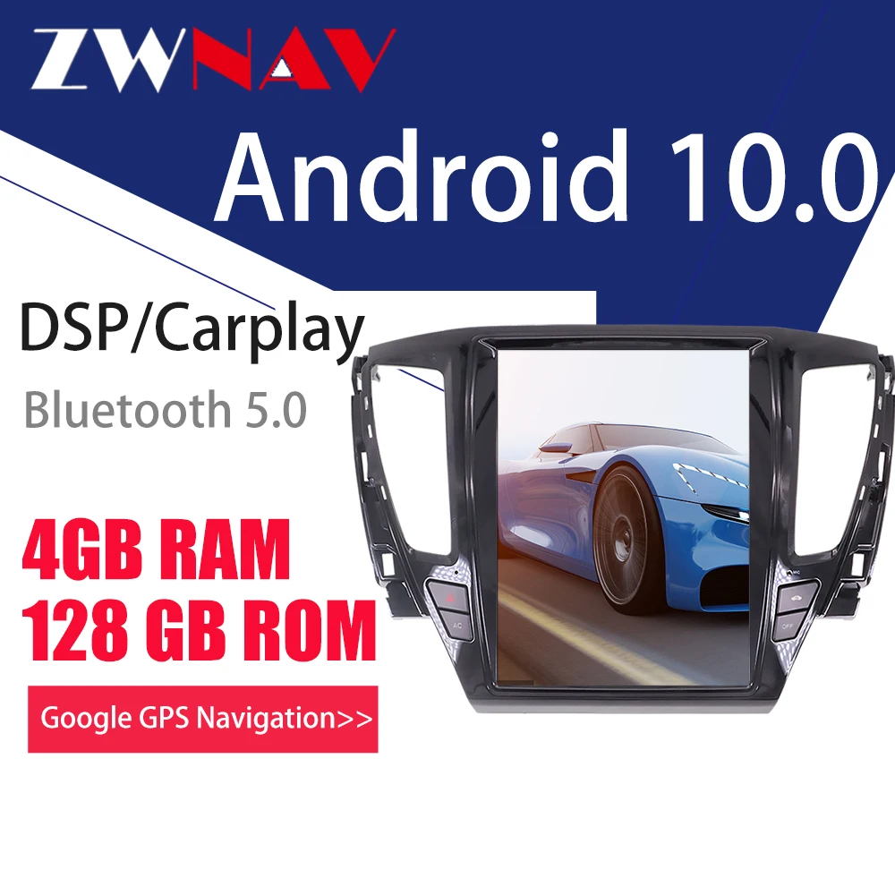 

ZWNAV PX6 4G128G Android 10 12,1 "Автомобильный мультимедийный плеер для Mitsubishi Pajero Sport Montero радио GPS навигация CARPLAY