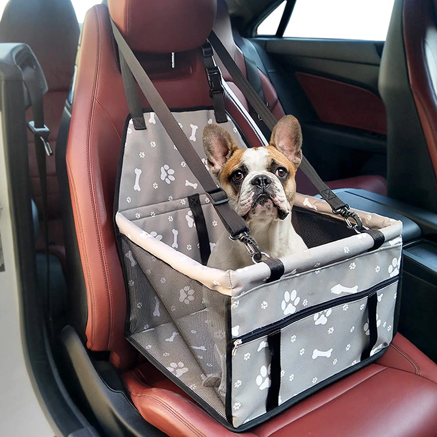 

Pet Dog Car Carrier Seat With Safe Belt Waterproof Basket Folding Hammock For Small Cat Dogs Safety Travelling Mesh Bag Carrier