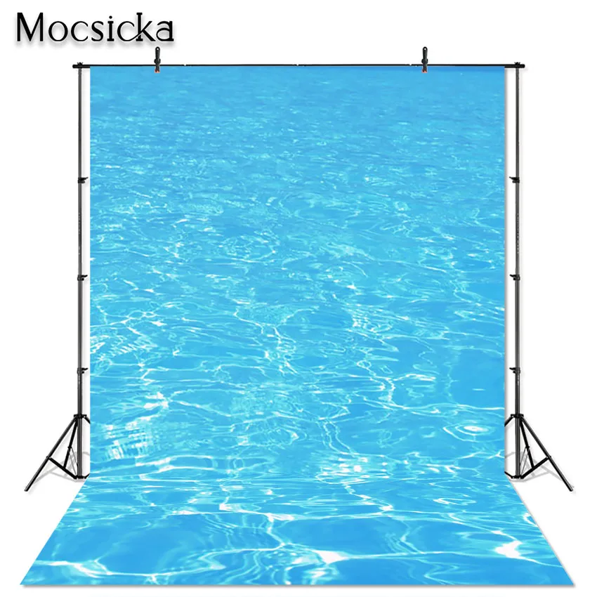 Mocsicka Summer Backdrops for Photography Blue Sea Water Wave Surface Baby Child Portrait Photographic Background Photocall