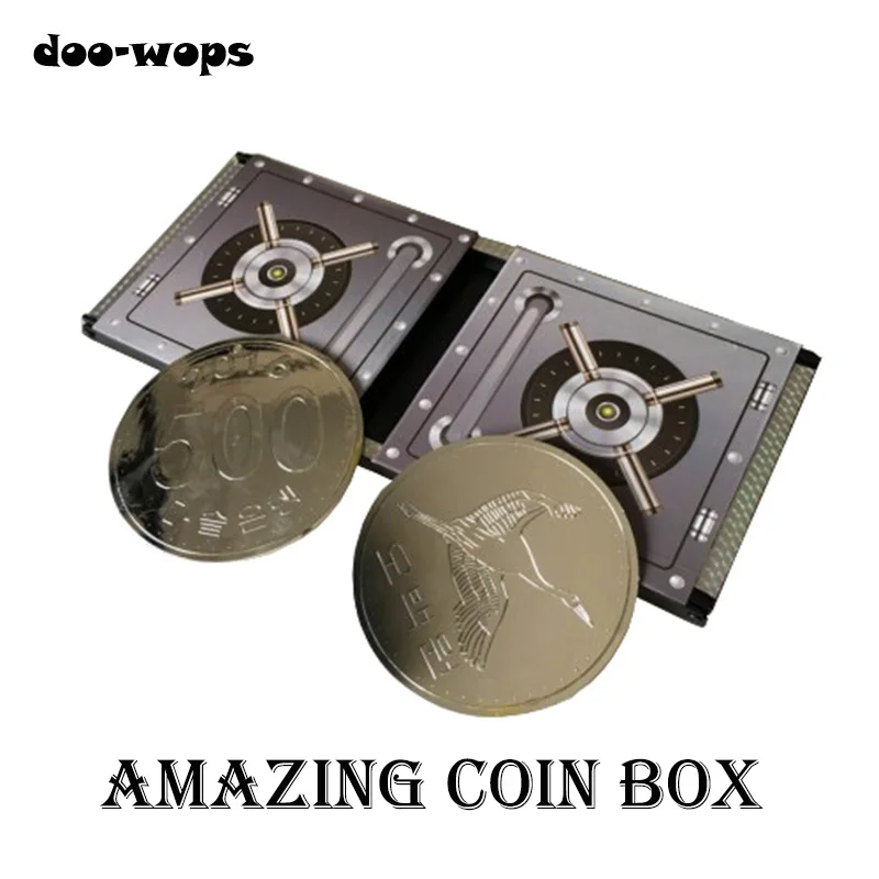 Amazing Coin Box Magic Tricks Coin Vanish Appear Magia Magician Close Up Illusions Props Accessories Gimmicks Funny Magica