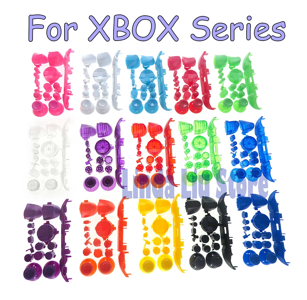 50sets Plastic Full Set Button LB RB Bumper RT LT Trigger Buttons Mod Kit Analog Stick Dpad For Xbox XBOX Series S X Controller