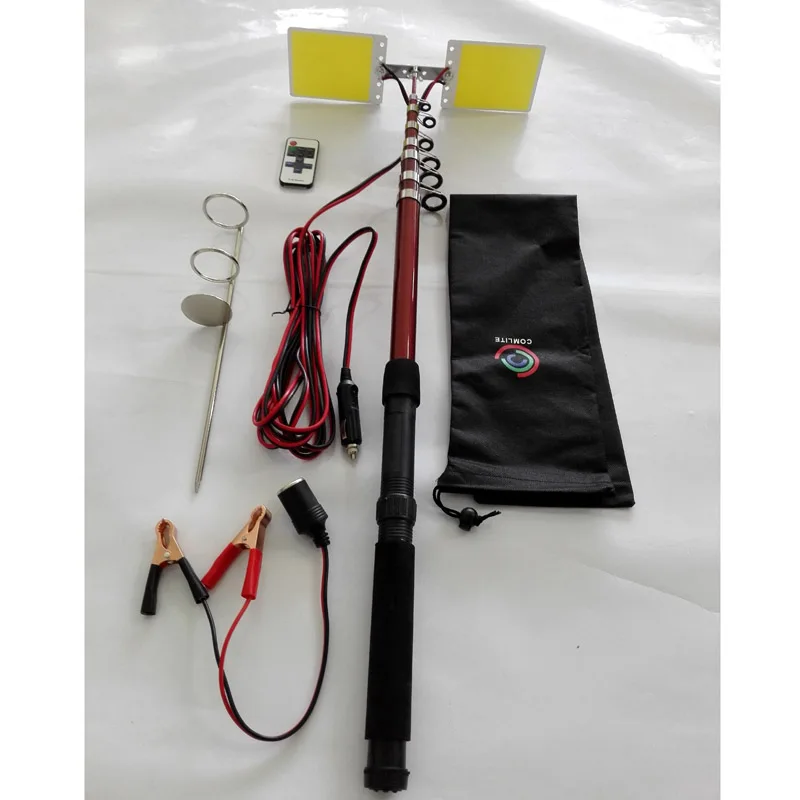 IP54 12V Telescopic COB Rod LED Fishing Outdoor Camping Lantern Light Lamp Hiking BBQ Lights