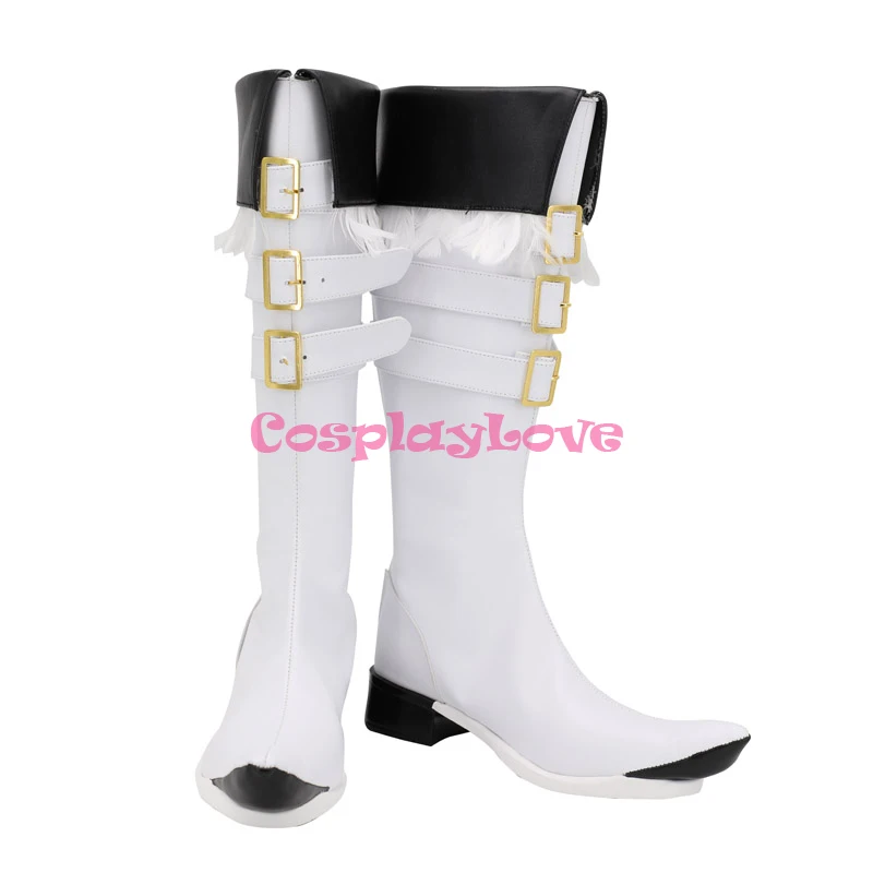 FGO Fate Grand Order Nightingale White Cosplay Shoes Long Boots Leather Custom Made CosplayLove For Halloween