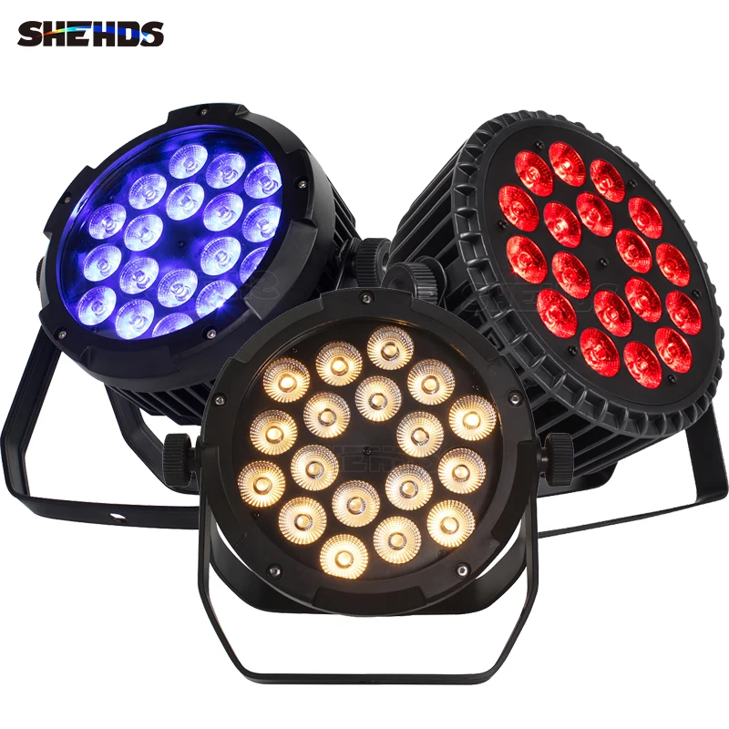 SHEHDS LED Flat/Waterproof 18x18W/18x12W Par Light DMX Controller Party Bar Strobe Dimming Effect Projectory