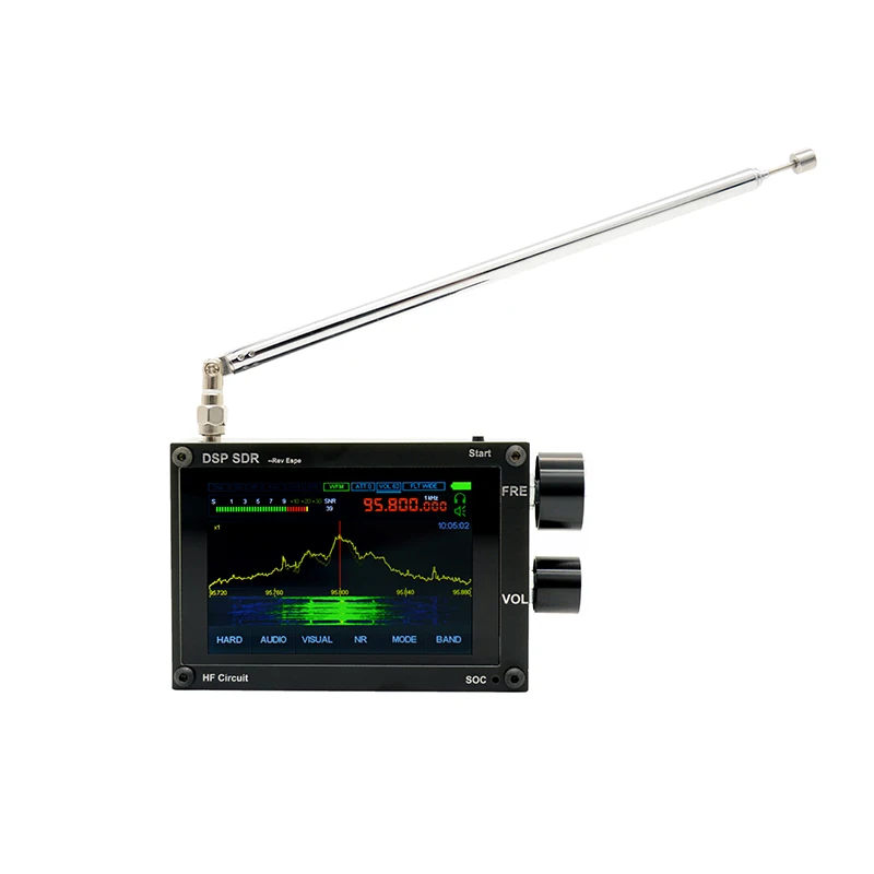 V1.10D Thicker 50KHz-2GHz Malachite DSP SDR Receiver Malahit SDR Shortwave Radio Receiver With Battery  HIFI Speaker