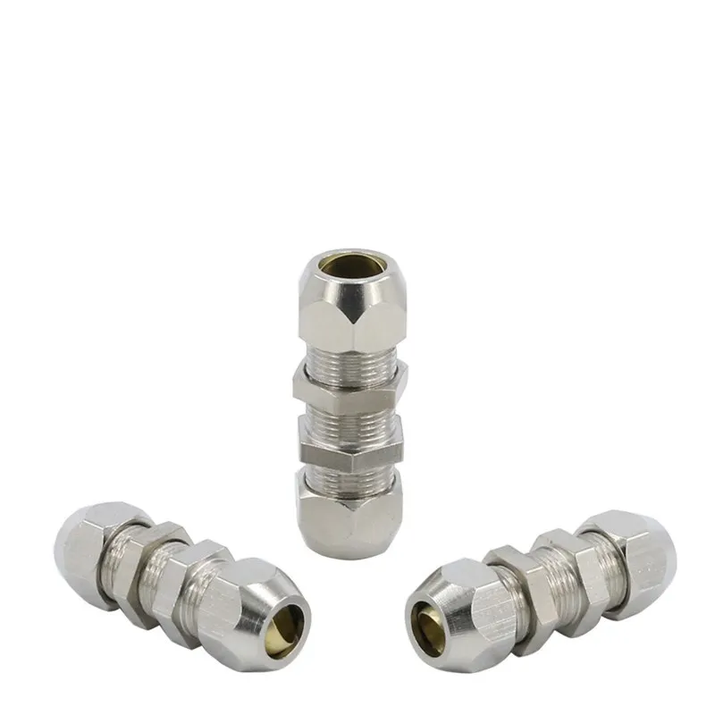 الحاجز مستقيم دفع النحاس ماسورة زيت تركيب 4 6 8 10 12 14 16 مللي متر OD أنبوب ضغط الطويق أنبوب ضغط تركيب موصل