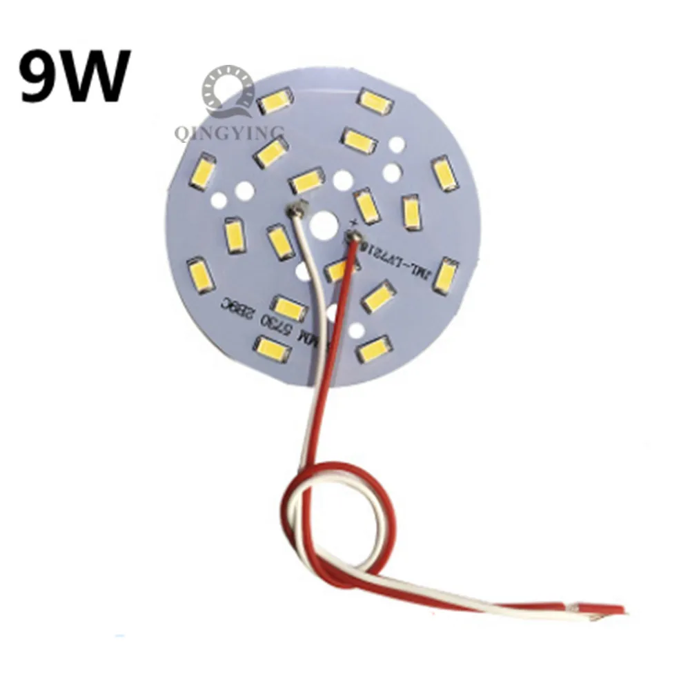 9W 65mm SMD Brightness SMD Light Board Led Lamp Panel welded 20cm wire led pcb SMD 5730 lamp source For pendant crystal lamp