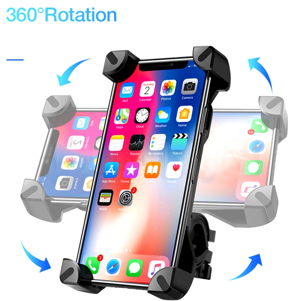 Bicycle Phone Holder Motorcycle Mobile Cellphone Holder Bike Handlebar Clip Stand Mount Bracket Fit For iPhone Samsung Xiaomi