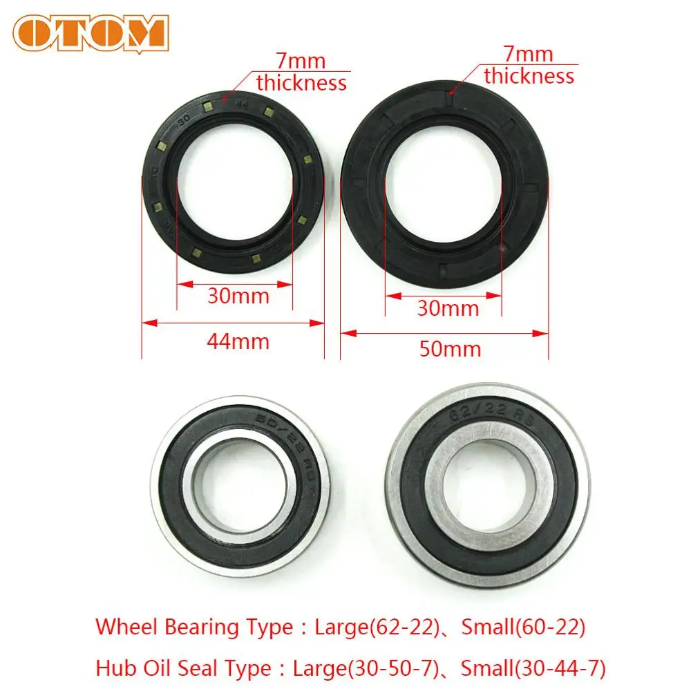 OTOM For YAMAHA Rear Wheel Hub Bearing Oil Seal WRF YZ YZF 125 250 426 450 Motorcycle Accessories Oil Seal Bearing Set Dirt Bike