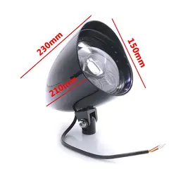 Motorcycle Black 6“ Big Led headlight Bullet Headlight Lamp For Harley Sportster Dyna Softail Bobber Chopper Custom