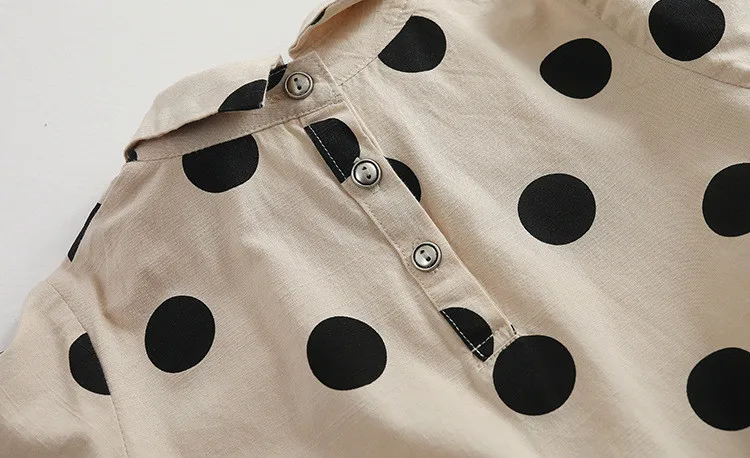 Baby Girls Blouses Kids Long Sleeve Shirt for Girl Polka Dot Blouse for Girls Spring Autumn Cotton Lapel Korean Toddler Clothes