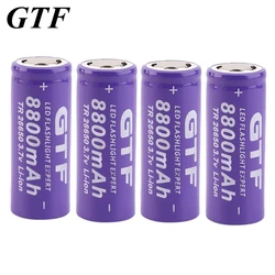 Batteria GTF 26650 batteria ricaricabile agli ioni di litio da 8800mAh 3.7V per batteria a batteria agli ioni di litio con torcia a torcia a LED