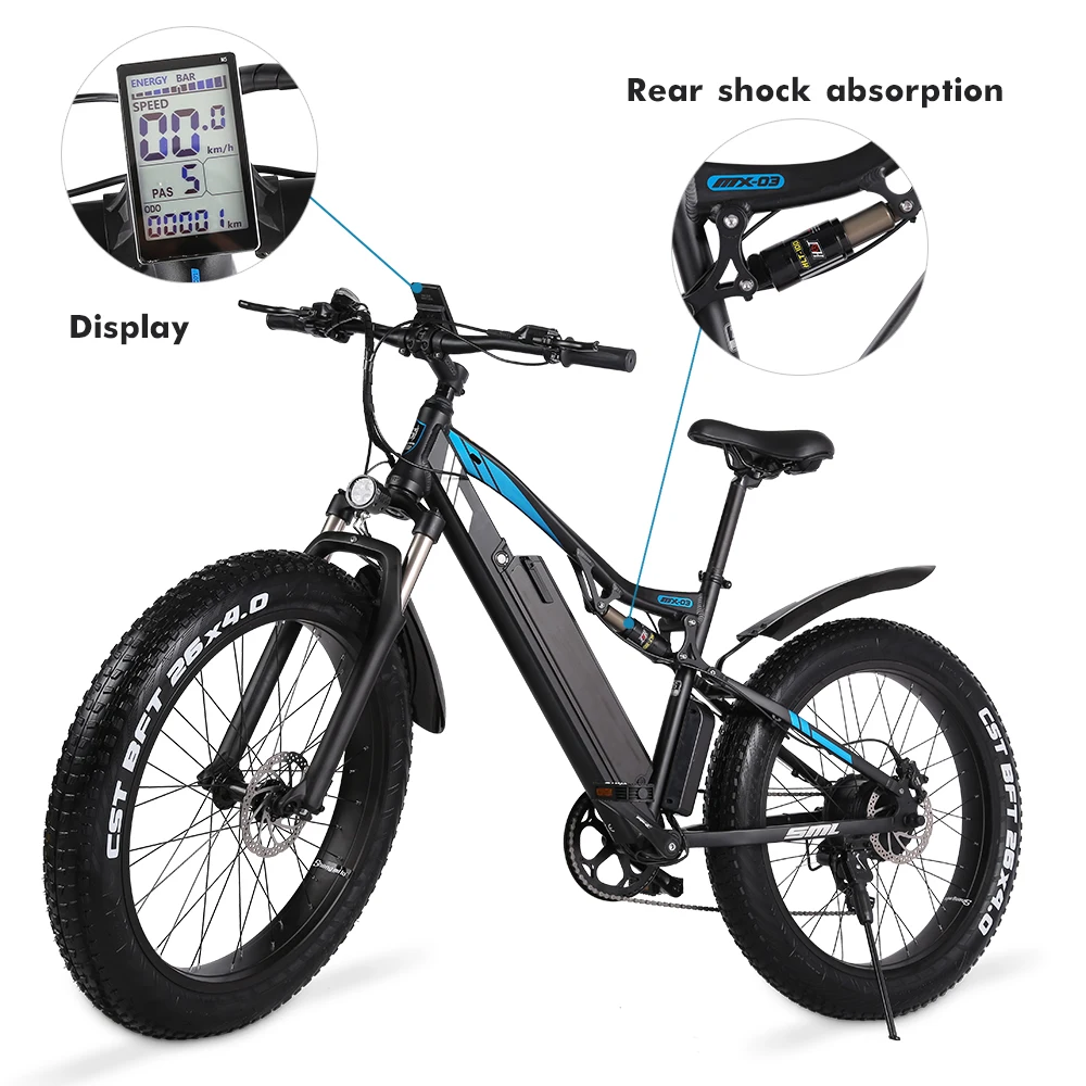 

26 Inch Folding Mountain Bike 48V Lithium Bicycle Power-assisted Aluminum Alloy Electric Bicycle Electric Dirt Bike