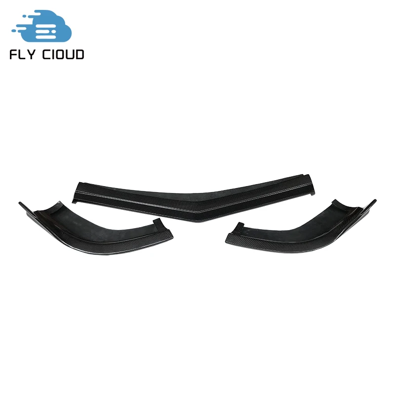 3 PCS Splitters Real Carbon Fiber Material Front Bumper Chin Lip For Mercedes Benz W218 CLS350 Sport CLS63 AMG 2011-2014