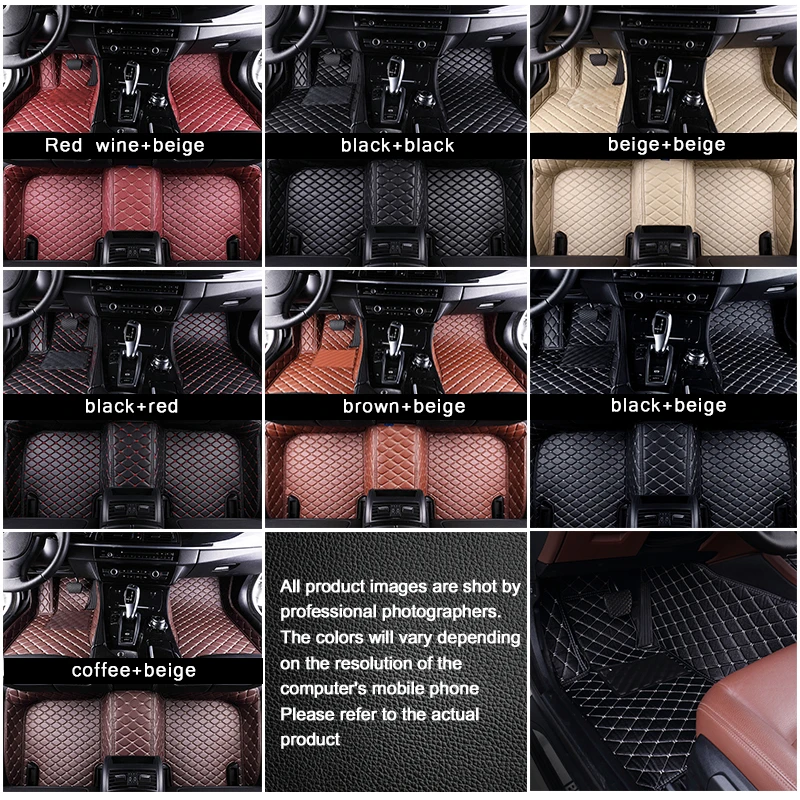 2 layer 3D Car Floor Mats Custom For Toyota Camry 30 40 50 55 70 2006 2008 2010 Leather Mat Auto Interior Accessories Waterproof