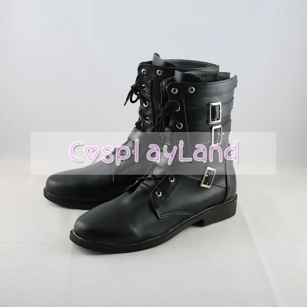 Kingdom Hearts 3 Yozora Black Cosplay Boots Shoes Men Shoes Costume Customized Accessories Halloween Party Shoes