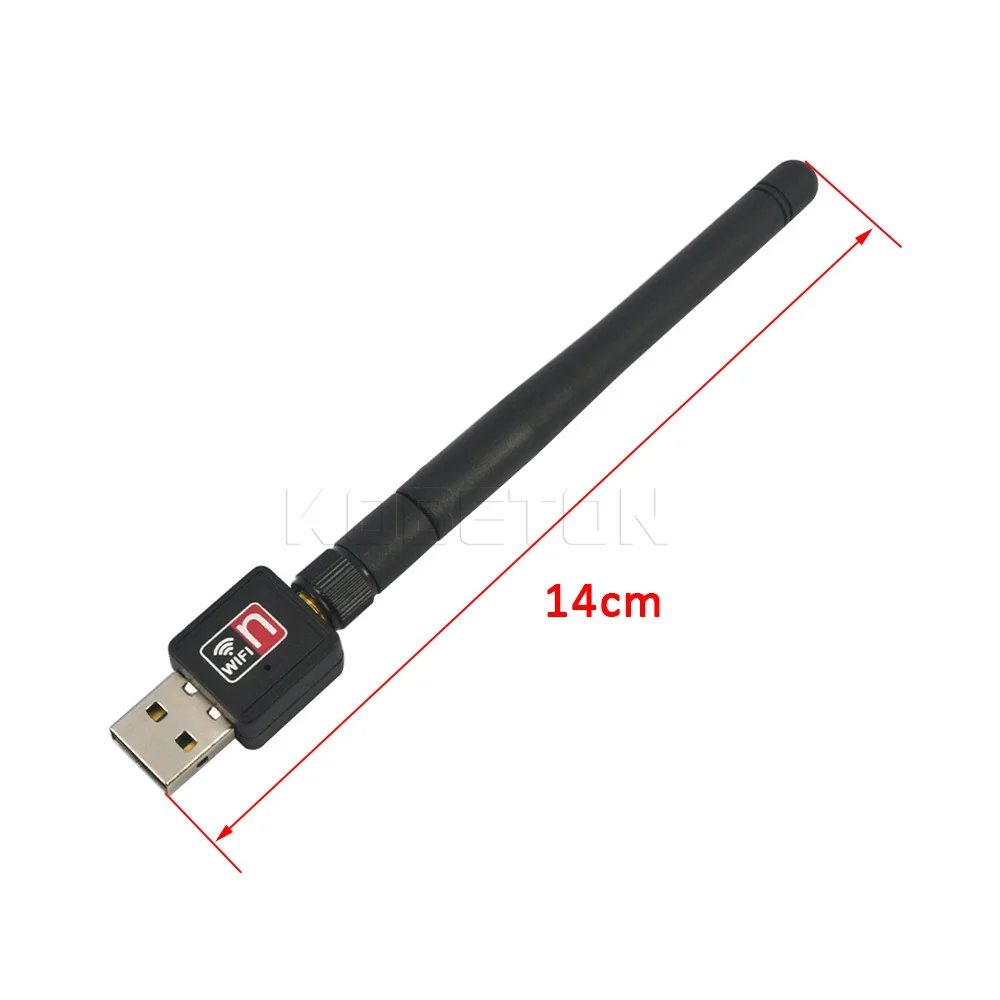 Kebidu MT7601 150Mbps USB Wifi Adapter Wireless Network Card With 2dBi Antenna for DVB-T2 console Freesat V7S V8 Super