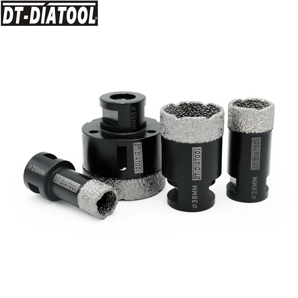 DT-DIATOOL 4pcs/set Dry Vacuum Brazed Diamond Drill Core Bits Ceramic Tile Stone Marble Hole Saw Core Cutter