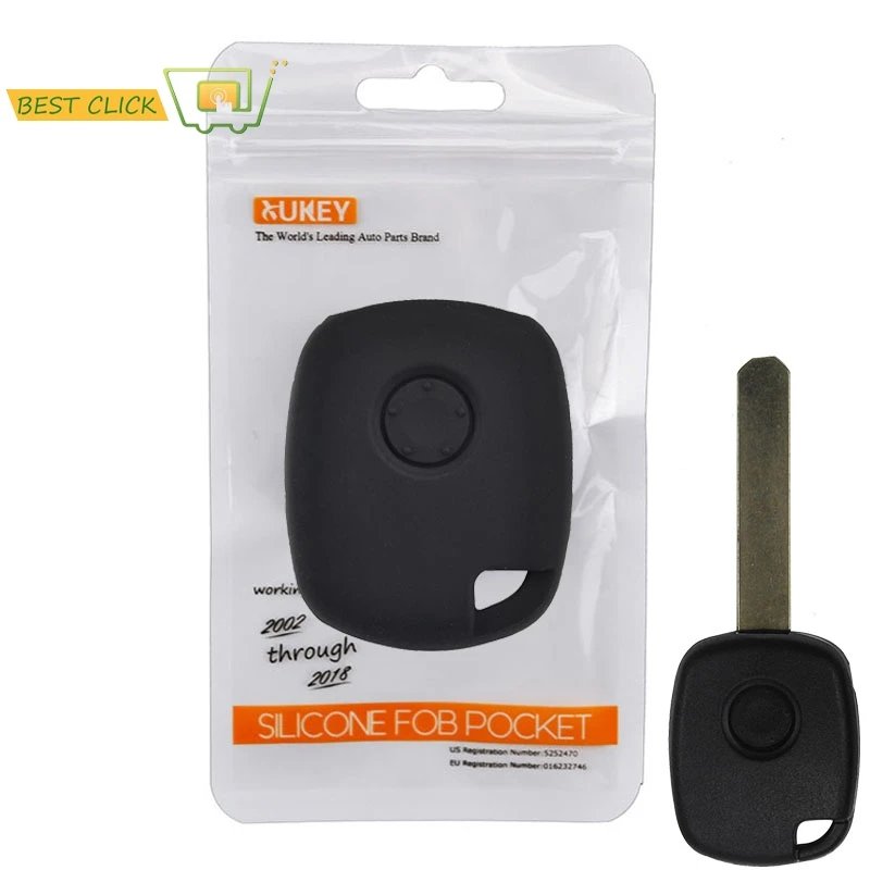 1 Button Silicone Car Key Case For Honda CR-V Odyssey Fit City Civic Accord Cover Keyless Remote Fob Shell Jacket Protector