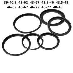 39-40.5 43-62 43-67 43.5-46 43.5-49 46-62 46-67 46-72 46-77 48-49mm Metal Step Up Rings Lens Adapter Filter Set