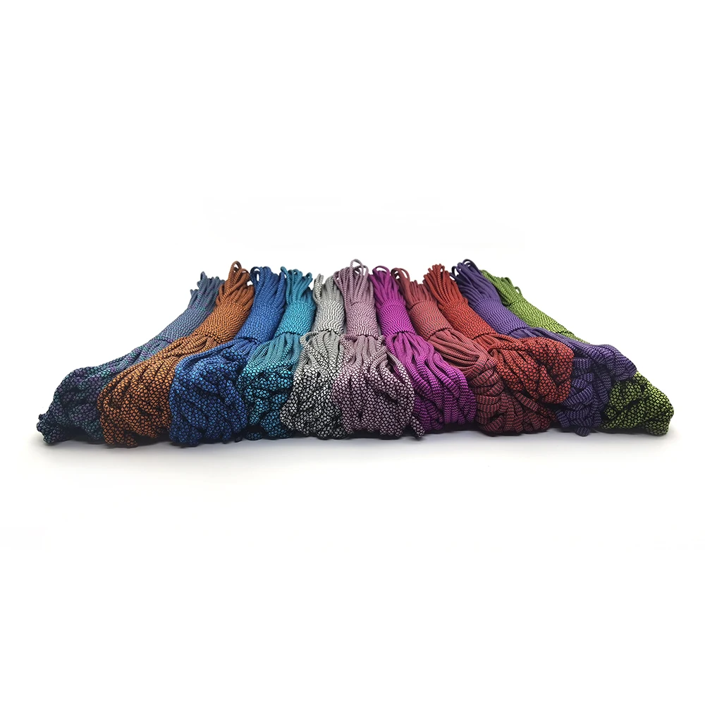 Paracord 550 Paracord paraşüt kordon kordon halat Mil Spec tipi III 7Strand 100FT 31 metre tırmanma kamp survival ekipmanları