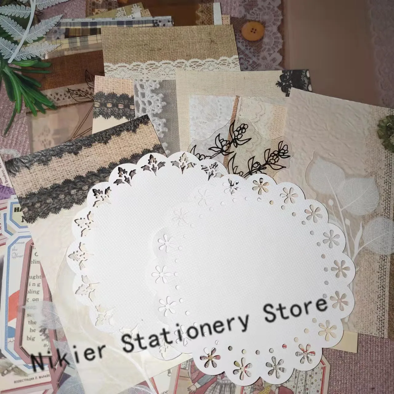 202 PCS Vintage PET Flower Plant Decorative Stickers Retro Lace Series Memo Material Diary Planner Label Scrapbooking Stationery