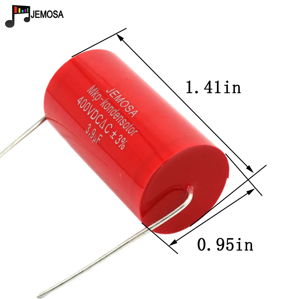 Audiophiler Axial MKP Capacitor 3.9UF 400V DC Coupling Divider HIFI Grade Audio Capacitor 3.9UF 400V For Tube Guitar Amplifier