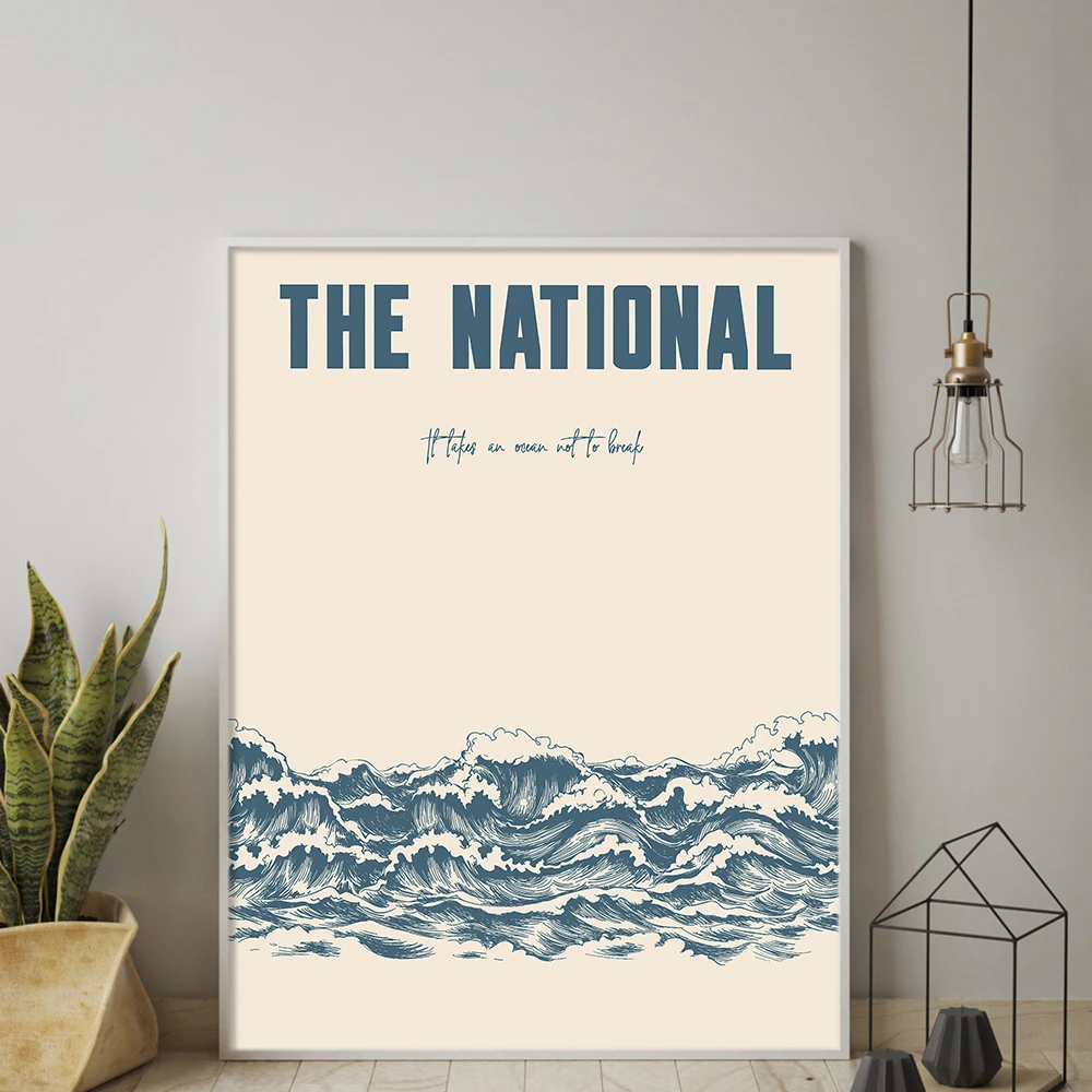 The National Matt Berninger Band Music Poster Colorful Canvas Painting Retro Wall Pictures for Living Room Home Decor No Frame