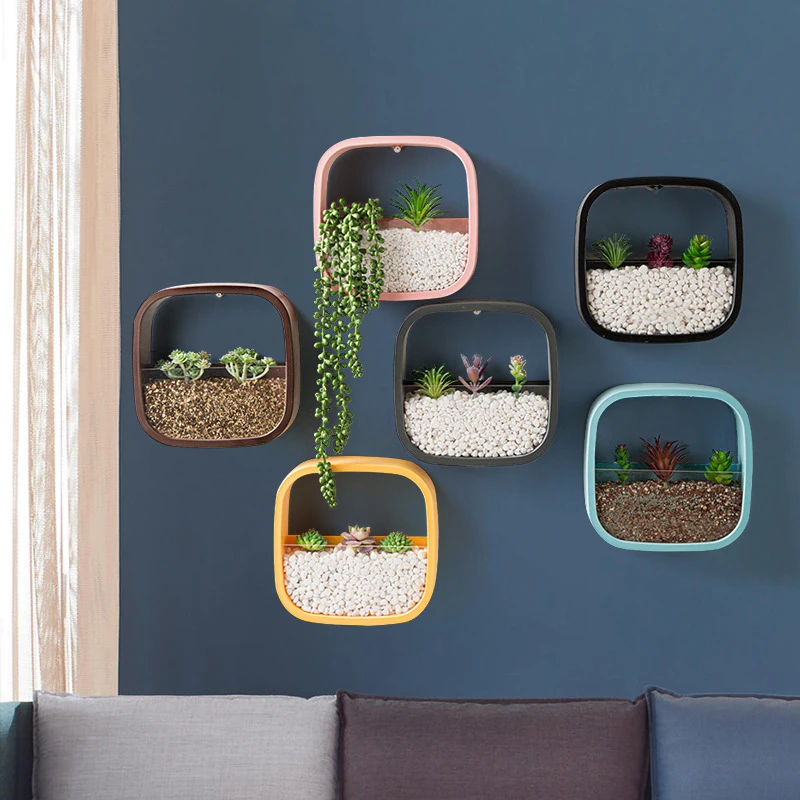 Macetas colgantes de flores para decoración de jardín doméstico, plantas suculentas, jarrones de pared, maceta, decoración de jardinería, Maceta