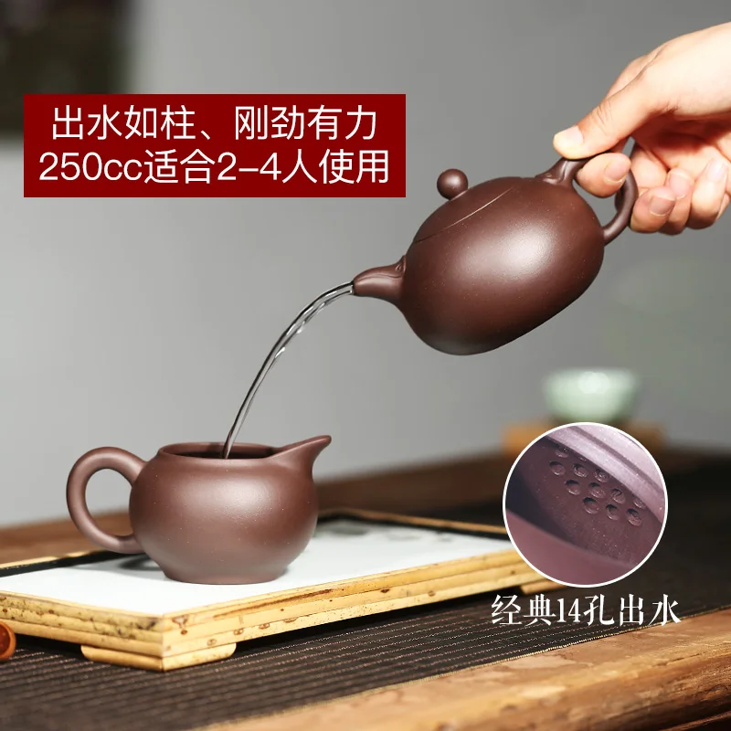 |Zikang Yixing purple clay teapot pure handmade Ruyi Xishi teapot