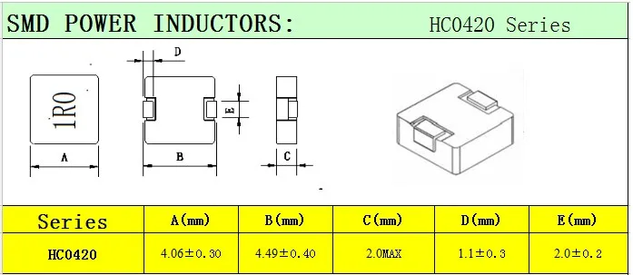 Free Shipping 10PCS 0420 0402 4*4*2MM 1UH 1R0M 1R0 High Current 4A-8A Wire Wound Molded Molding SMD Power Inductors