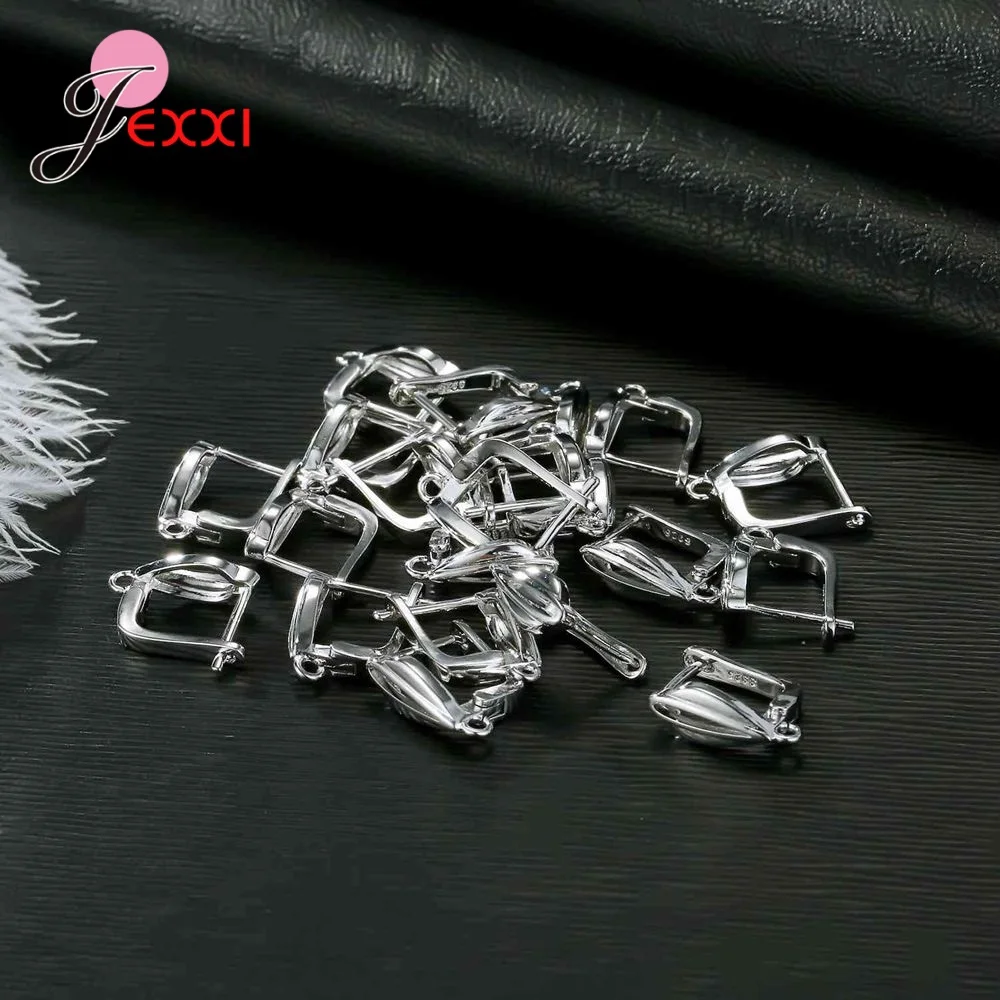DIY швензы Fine Jewelry Material Supplies Handmade Earwire 925 Sterling Silver Hook Accessories for Women Earrings Making
