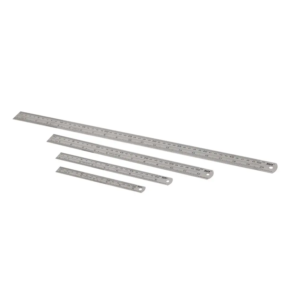 Stainless Steel Double Side Straight Ruler Centimeter Inches Scale Metric Ruler Precision Measuring Tool 15cm/20cm/30cm/50cm