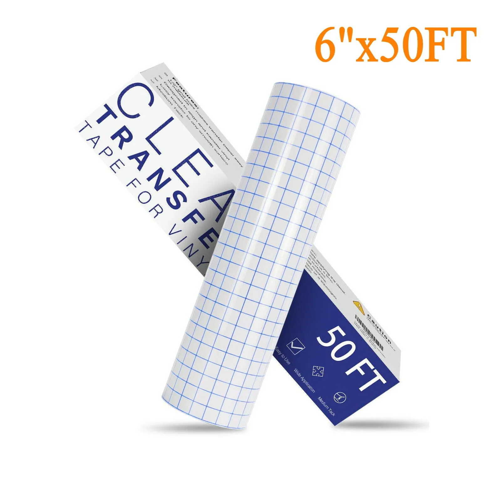 HTVRONT 15cmX1500cm Transfer Tape Paper Blue Alignment Grid Application Film for Cup Car DIY Cricut Craft Decal Adhesive Vinyl