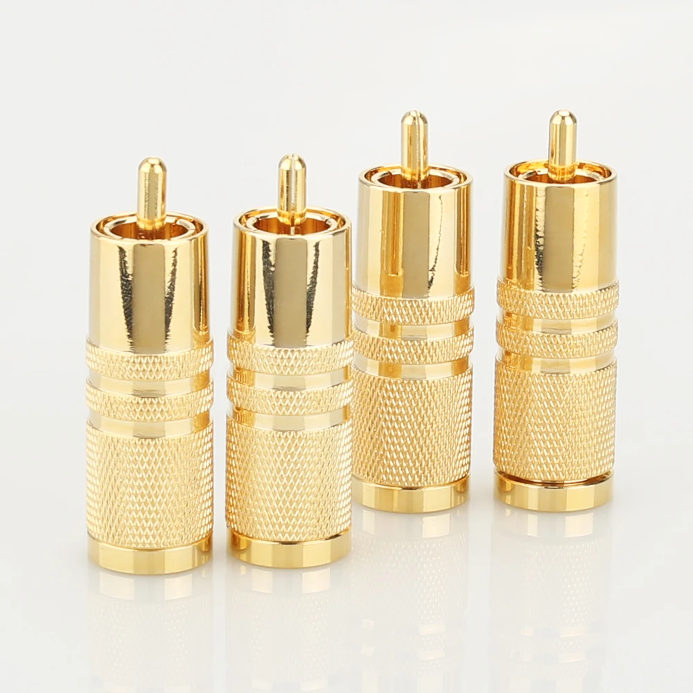 Высококачественный Штекерный разъем RCA серии SRCA VB448G с позолоченной пластиной, разъемы rca, 4 шт. в партии