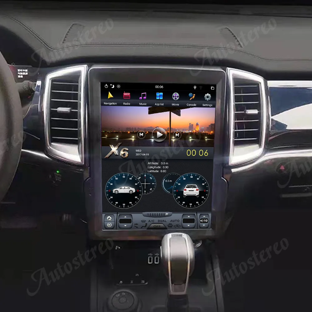Android13 Carplay For Ford Ranger Pickup 2015-2024 Vertical Screen Tesla Radio Car GPS Navigation Head Unit Multimedia Player
