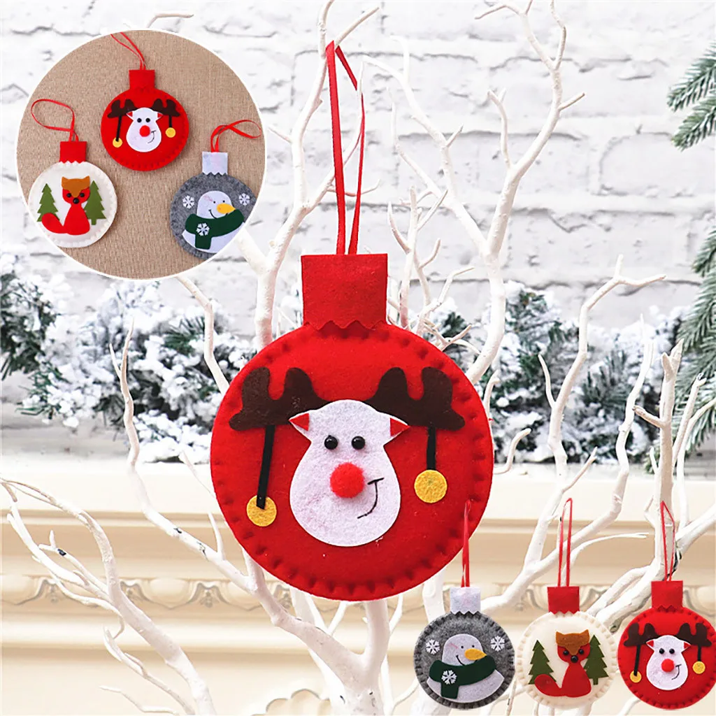 Christmas Tree Decorations Elk Santa Claus Hanging Pendants Xmas Decorations For Home Party Navidad Happy New Year 2021