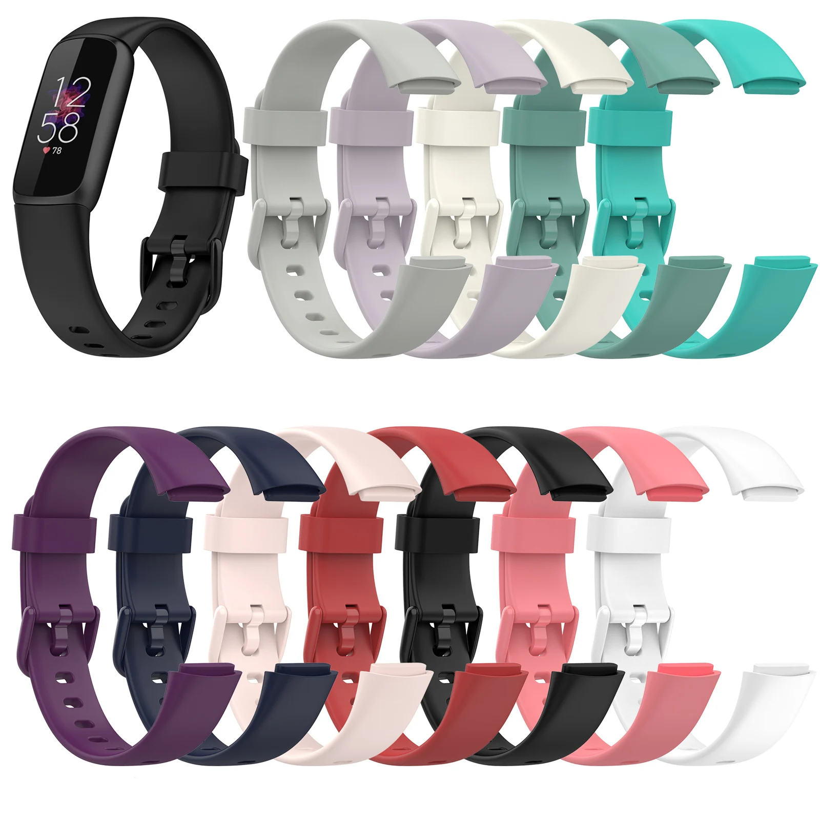 For Fitbit LUXE Color Strap Smart Watch Wrist Band Premium Silicone Fitness Tracker Watchband