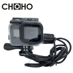 Waterproof Case Housing Diving 30M motorcycle Charging cable Protective Shell For Gopro Hero 5 6 7 Black New go pro Accessories