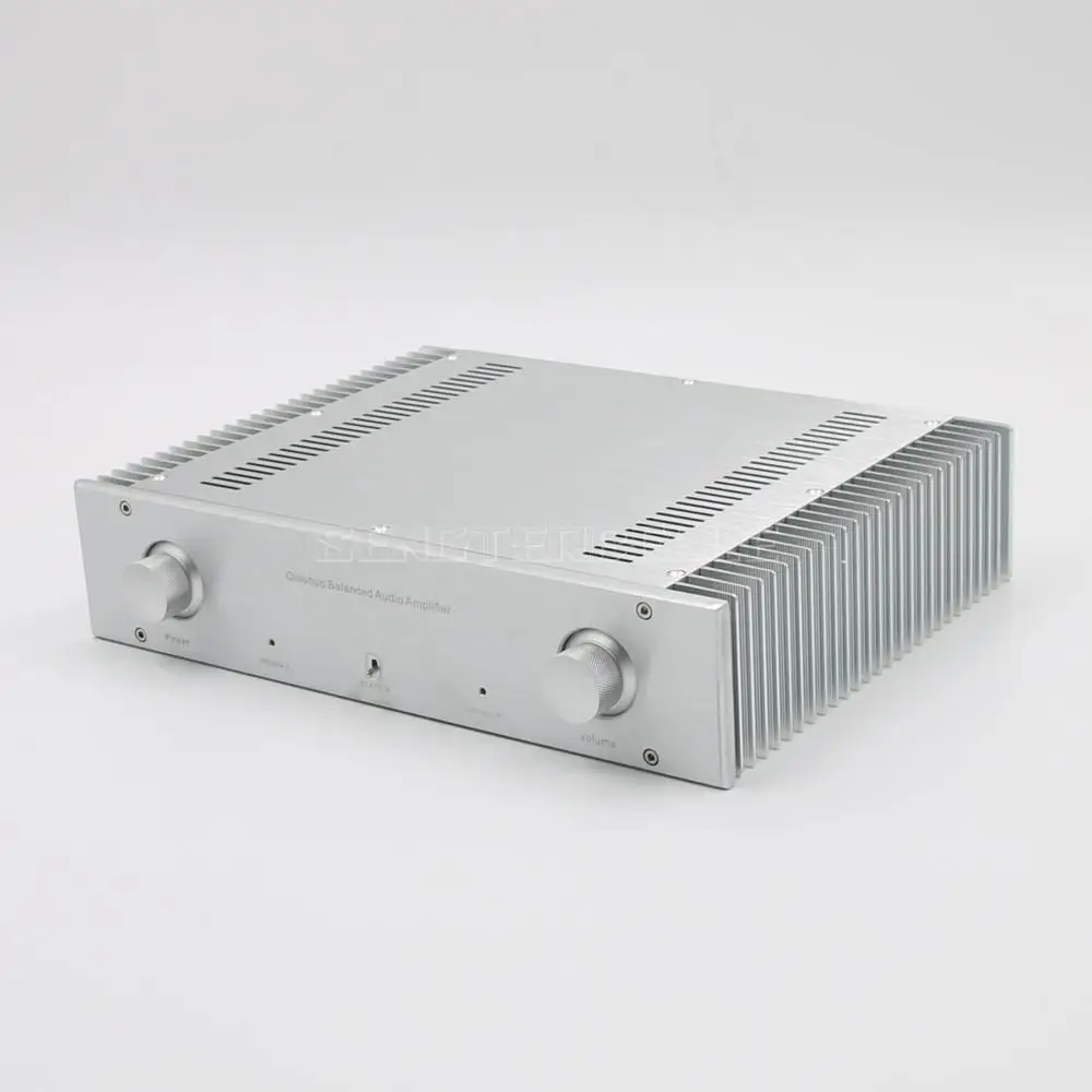 

BZ3608 All Aluminum Chassis Fully Balanced Dual Channel Amplifier Case LM3886 LM1875 LM7293 Audio Amp Housing