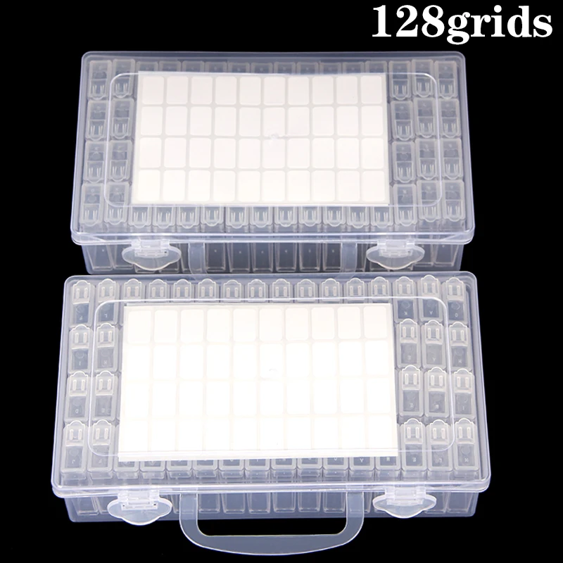 

128Grids 5D Diamond Painting Kit Embroidery Moasic Storge Box Diamonds Jewlery Sewing Nail Container Accessories Organizer