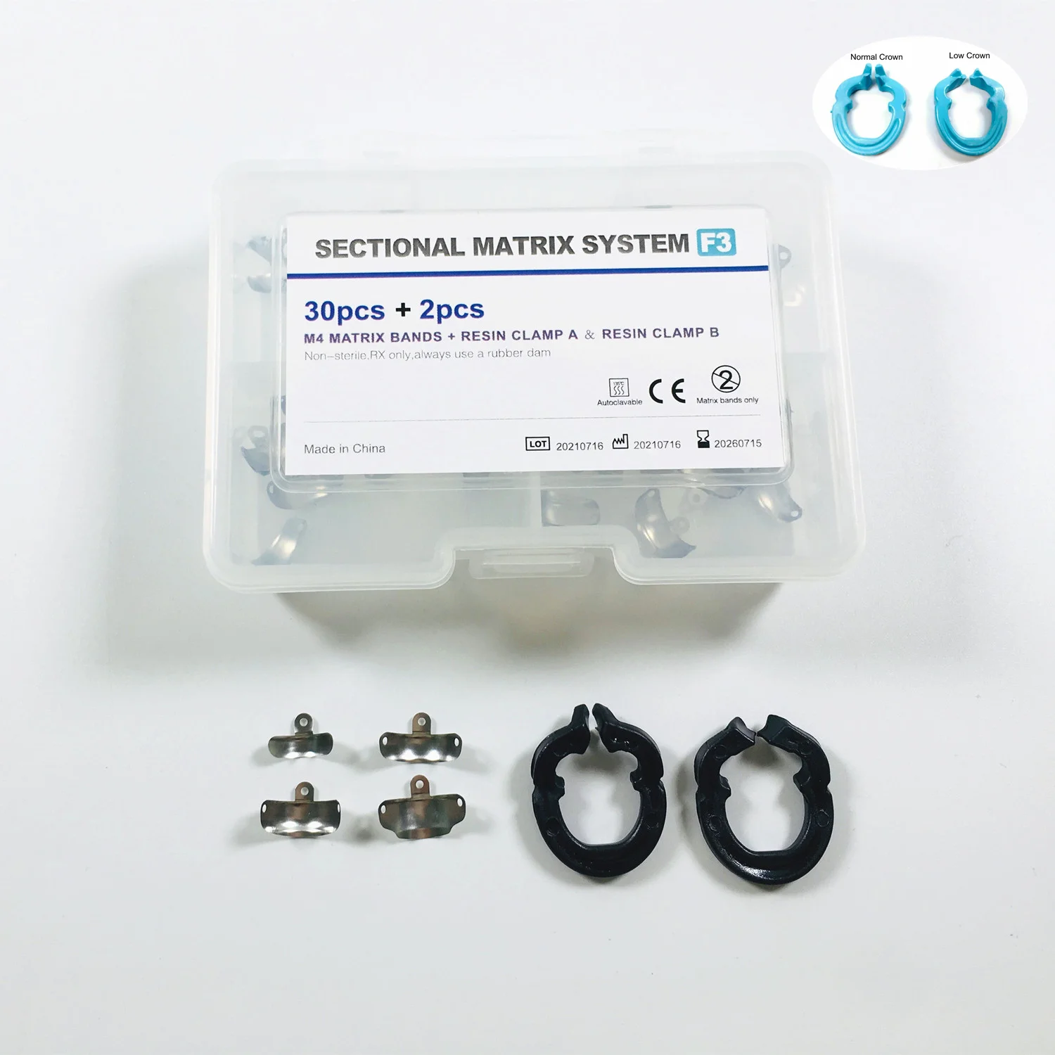 

Dental Sectional Matrix Contoured Matrice Triodent Style Clip Ring Matrices 30+2