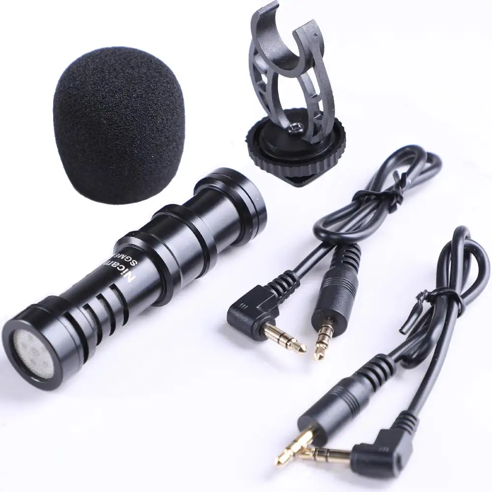 Mini Microphone, Nicama SGM6 3.5mm Cable Camcorder Video Cardioid Shotgun Mic for iPhone, Android Smartphone, DSLR Camera