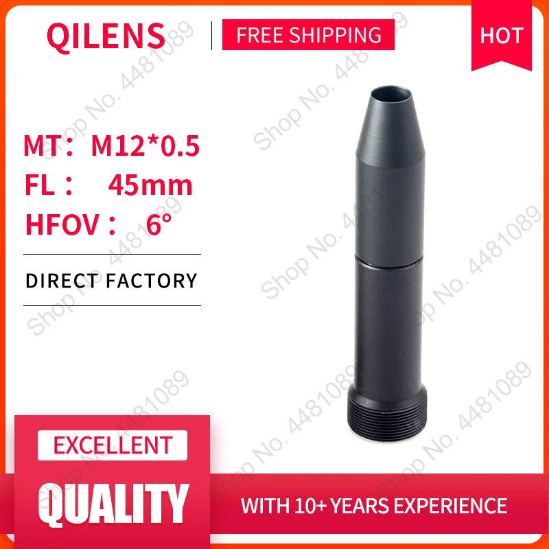 QILENS 2 megapikselowy HD M12 góra FL 45mm obiektyw otworkowy do kamery bezpieczeństwa CCTV teleskop długa odległość widzenia