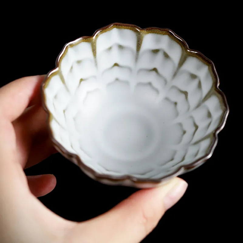 Ruyao-White Tea Cup, Big Pinming Teacup, Lotus Master Tea Bowl, Home Decor Accessories