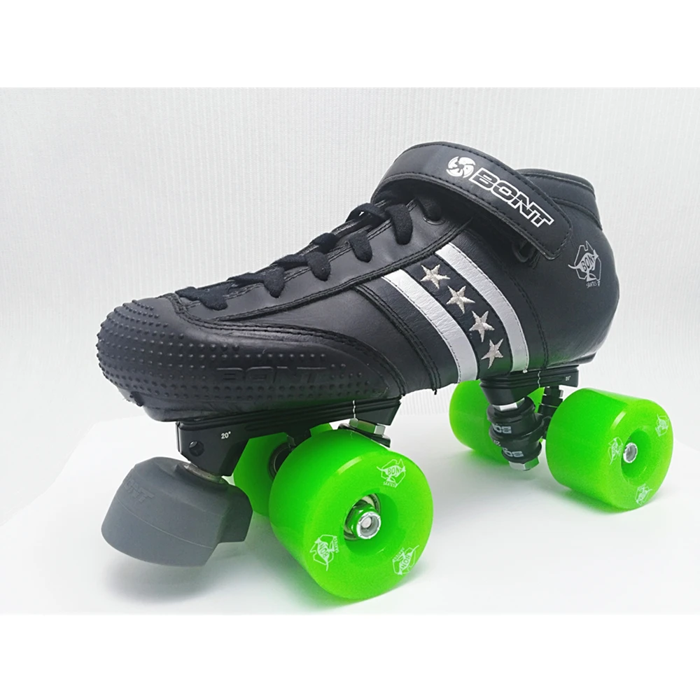 BONT Racer U roller skate czarny biały Quad skate prędkość skate Pkg