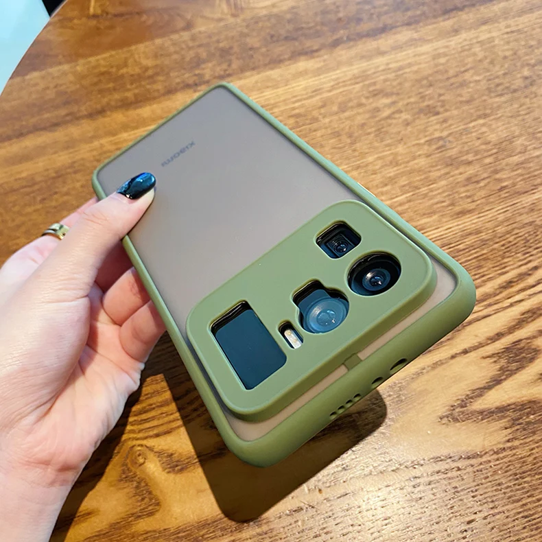 Stoß feste Rüstung matt klar Fall für Xiaomi Mi 11 Lite Ultra 10t Lite Poco F3 X3 GT Redmi Note 7 8 9 9s 10 Hard PC Stoßstangen abdeckung – Detail 6