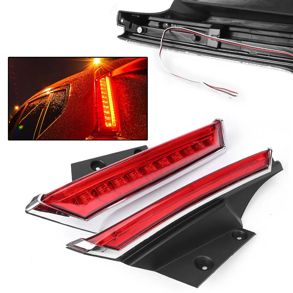 

2Pcs Red Car Rear Brake Light LED Lamp Indicator for Nissan X-Trail XTrail 2014 2015 2016 2017 2018 2019 2020 2021